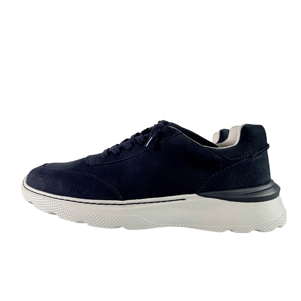 Clarks Sprint Lite Lace Men's 11 Navy Nubuck Leather Sneakers Runningโ Shoes
